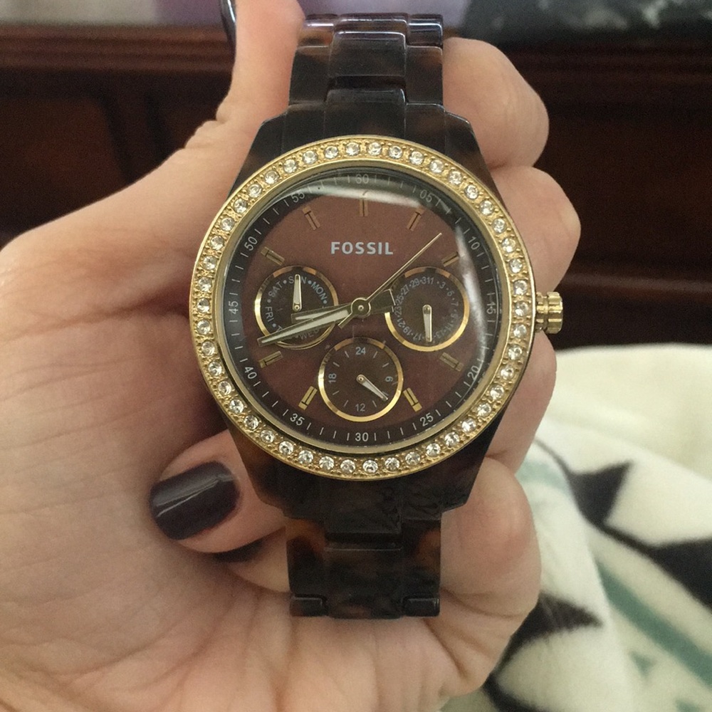 Turtleshell fossil watch BRAND NEW